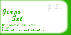 gergo sal business card